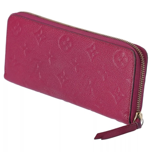 Louis Vuitton Monogram Empreinte Portefeiulle Clemence Zip Long Wallet Raisin - Picture 5 of 8